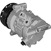 A/C Compressor, 6 Groove; Direct Drive Compressor; 6Seu16C; With Extended Rear Mount, With Clutch, 6-Groove Pulley, 2.7L, 65 Series - 