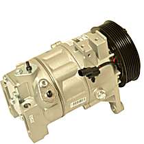 A/C Compressor, 7 Groove; Recommend Replacement Harness 1712339; Vcs141C, With Clutch, 10-Groove Pulley, 6 Cyl 3.5L, 65 Series - 