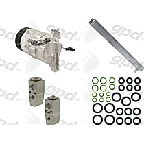 A/C Compressor Kit, Includes (1) A/C Compressor, (1) A/C Receiver Drier, (1) A/C Orifice Tube, (1) A/C O-Ring and Gasket Seal Kit - 