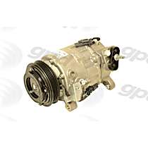 5-Piece Kit A/C Compressor, with Rear Air Conditioning, with Clutch, 4-Groove Pulley, 5.3/6.2L, includes (1) A/C Compressor and (1) A/C Service Kit (A/C Expansion Valve, A/C Expansion Valve, A/C O-Ring and Gasket Seal Kit, and Drier Desiccant Element) - 