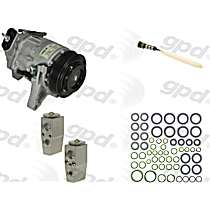 4-Piece Kit A/C Compressor, With Clutch, 6-Groove Pulley, 3.6L, includes (1) A/C Compressor and (1) A/C Service Kit (A/C Expansion Valve, A/C O-Ring and Gasket Seal Kit, and Drier Desiccant Element) - 