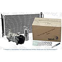 4-Piece Kit A/C Compressor, With Clutch, 6-Groove Pulley, 3.9L, includes (1) A/C Compressor, (1) A/C Condenser, and (1) A/C Service Kit (A/C Expansion Valve and A/C O-Ring and Gasket Seal Kit) - 