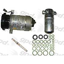 4-Piece Kit A/C Compressor, With Clutch, 6-Groove Pulley, 4.3/5.0/5.7L, includes (1) A/C Compressor and (1) A/C Service Kit (A/C Accumulator, A/C Orifice Tube, and A/C O-Ring and Gasket Seal Kit) - 