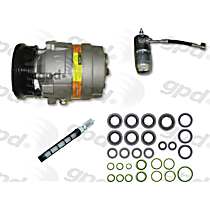 4-Piece Kit A/C Compressor Kit, With Clutch, 6-Groove Pulley, 3.8L, includes (1) A/C Compressor and (1) A/C Service Kit (A/C Accumulator, A/C Orifice Tube, and A/C O-Ring and Gasket Seal Kit)