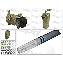 A/C Compressor Kit, Includes (1) A/C Compressor, (1) A/C Accumulator, (2) A/C Orifice Tube, (1) A/C O-Ring and Gasket Seal Kit - 