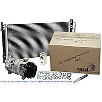 5-Piece Kit A/C Compressor, With Clutch, 6-Groove Pulley, 3.6L, includes (1) A/C Compressor, (1) A/C Condenser, and (1) A/C Service Kit (A/C Expansion Valve, A/C Expansion Valve, and A/C O-Ring and Gasket Seal Kit) - 