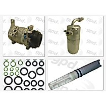 A/C Compressor Kit, Models Without Rear A/C, Includes (1) A/C Compressor, (1) A/C Accumulator, (1) A/C Orifice Tube, (1) A/C O-Ring and Gasket Seal Kit - 