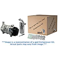 4-Piece Kit A/C Compressor, With Clutch, 6-Groove Pulley, 2.7/3.5L, includes (1) A/C Compressor and (1) A/C Service Kit (A/C Discharge and Liquid Line, A/C Receiver Drier, and A/C O-Ring and Gasket Seal Kit) - 