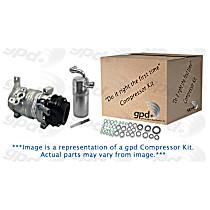 4-Piece Kit A/C Compressor, With Clutch, 6-Groove Pulley, 3.5L, includes (1) A/C Compressor and (1) A/C Service Kit (A/C Accumulator, A/C Expansion Valve, and A/C O-Ring and Gasket Seal Kit) - 