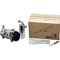 4-Piece Kit A/C Compressor, DOHC, Automatic Transmission, With Clutch, 6-Groove Pulley, 4 Cyl 2.5L, includes (1) A/C Compressor and (1) A/C Service Kit (A/C Expansion Valve, A/C O-Ring and Gasket Seal Kit, and Drier Desiccant Element) - 
