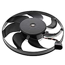 1KM-959-455 E OE Replacement Auxiliary fan Passenger Side, Single fan, Genuine Volkswagen
