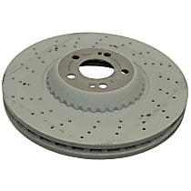 222-421-51-00 Front, Driver or Passenger Side Brake Disc, Genuine Mercedes Benz
