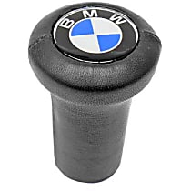 Genuine BMW Shift Knob Leather with BMW Logo Round Style (Screw-on Type) - Replaces OE Number 25-11-1-203-074