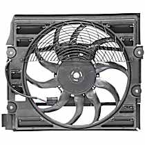 Genuine BMW Auxiliary Fan Assembly with Shroud for A/C Condenser - Replaces OE Number 64-54-6-921-383
