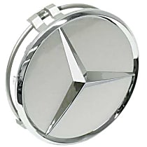 Center Hub Cap for Alloy Wheel (Burnished Silver Plastic) - Replaces OE Number 6-6-47-0202