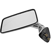 911-731-013-10 Driver Side Mirror, Manual Folding, Non-Heated, Chrome, Without Blind Spot Feature, Without Signal Light