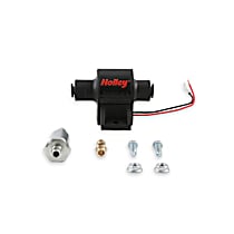 12-428 Universal, 34 GPH HOLLEY MIGHTY MITE ELECTRIC FUEL PUMP, 7-10 PSI, Street Carbureted or Diesel Applications Compatible with all fuels and fuel additives