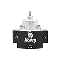 12-841 Universal, HP Billet Fuel Pressure Regulator, 4.5-9 psi, Anodized black and clear, Gas, Return, Sold Individually