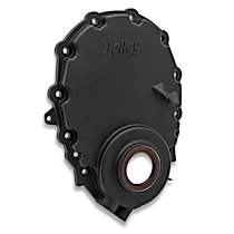 21-151 Timing Cover, Black, Aluminum Single Plane Chevy Small Block V8 Series