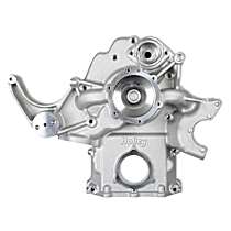 97-372 Timing Cover, Silver, Cast Aluminum
