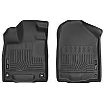Front Row Molded Floor Liner, Sport Utility, Black, Made of Rubberized/Thermoplastic, Weatherbeater Series