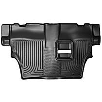 Third Row Molded Floor Liner, Sport Utility, Black, Made of Rubberized/Thermoplastic, Weatherbeater Series