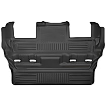 Third Row Molded Floor Liner, Sport Utility, For Models with 2nd Row Bucket Seats, Fits Models With 2nd Row Bucket Seats, Black, Made of Rubberized/Thermoplastic, Weatherbeater Series