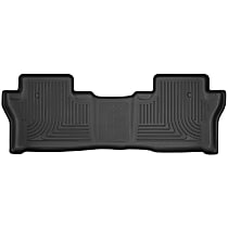 Second Row Molded Floor Liner, Sport Utility, Black, Made of Rubberized/Thermoplastic, Weatherbeater Series