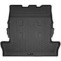 Cargo Mat, Molded Cargo Liner, Sport Utility, Has Trim Locations To Allow Folding Of 3rd Seat, Black, Made of Rubberized/Thermoplastic - 