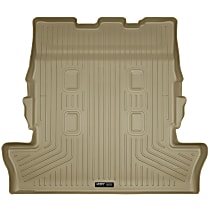 Cargo Mat, Molded Cargo Liner, Sport Utility, Has Trim Locations To Allow Folding Of 3rd Seat, Tan, Made of Rubberized/Thermoplastic - 