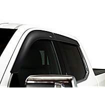 Front and Rear, Driver and Passenger Side, Window Visor, Crew Cab Pickup, Matte Black