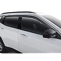 2884016 Front and Rear, Driver and Passenger Side Window Visor, Smoke With Chrome Trim