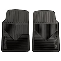 Front Row Flat Floor Mat, Sport Utility, Black, Made of Rubberized/Thermoplastic, Heavy Duty Series