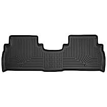 Second Row Molded Floor Liner, Sport Utility, Black, Made of Rubberized/Thermoplastic, X-act Contour Series