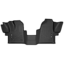 Front Row Molded Floor Liner, Standard Cargo Van, Fits Model with Carpet Or Vinyl Flooring, Black, Made of Rubberized/Thermoplastic, X-act Contour Series