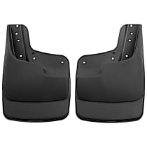 56511 Front, Driver or Passenger Side Mud Flaps, Black, Plastic, Custom Fit Series