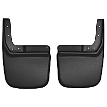 57141 Rear, Driver or Passenger Side Mud Flaps, Black, Plastic, Custom Fit Series