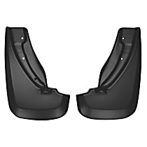 59101 Rear, Driver and Passenger Side Mud Flaps, Black, Plastic, Custom Fit Series