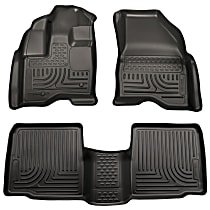 98731 Weatherbeater Series Black Floor Mats, Front and Second Row