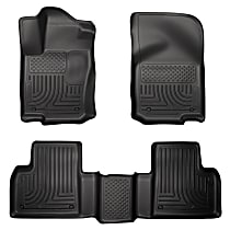 98981 Weatherbeater Series Black Floor Mats, Front and Second Row