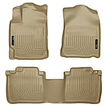 99553 Weatherbeater Series Tan Floor Mats, Front and Second Row
