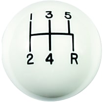 Universal, Shift Knob - White Plastic Round  Sold individually