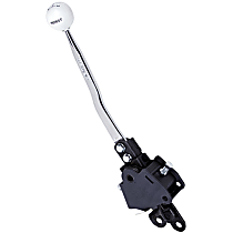 3918794 Competition Plus Series Shifter - Chrome Stick and White Knob, Steel and Plastic, Manual, Direct Fit, Sold Individually