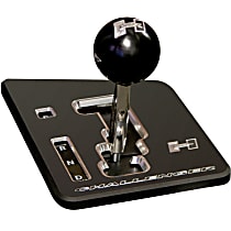 5380402 Shifter Stick - Anodized Black Plate and Black Knob, Stainless Steel, Auto Stick, Direct Fit, Kit