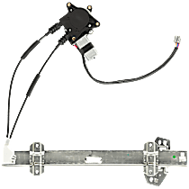 Sedan Front, Driver Side Power Window Regulator, With Motor