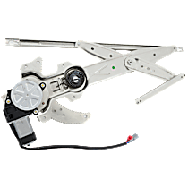 Coupe Front, Driver Side Power Window Regulator, With Motor