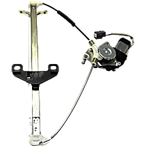 Sedan Rear, Passenger Side Power Window Regulator, With Motor