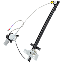 Rear, Passenger Side Power Window Regulator, With Motor