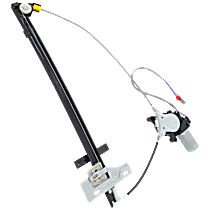 Rear, Driver Side Power Window Regulator, With Motor