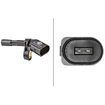 Rear, Driver Side ABS Speed Sensor, 12V - 2-pin connector - Without cable; Exc. Automated Parking System